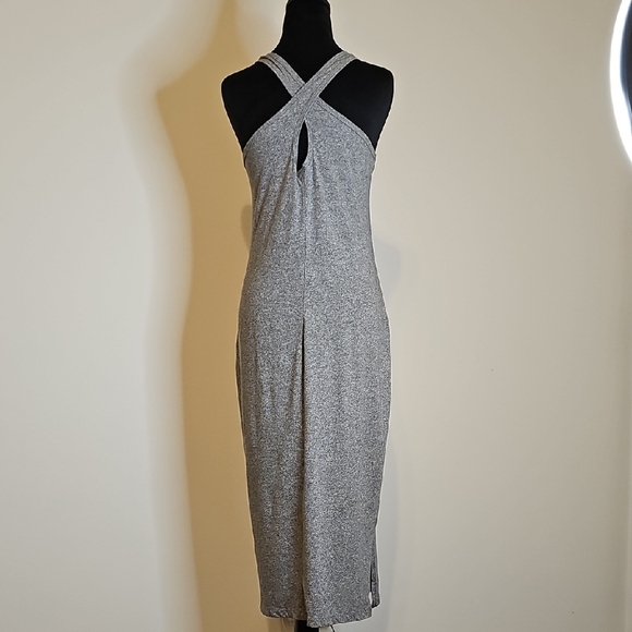 NWOT GAP Heather Gray Midi Dress - Picture 2 of 6